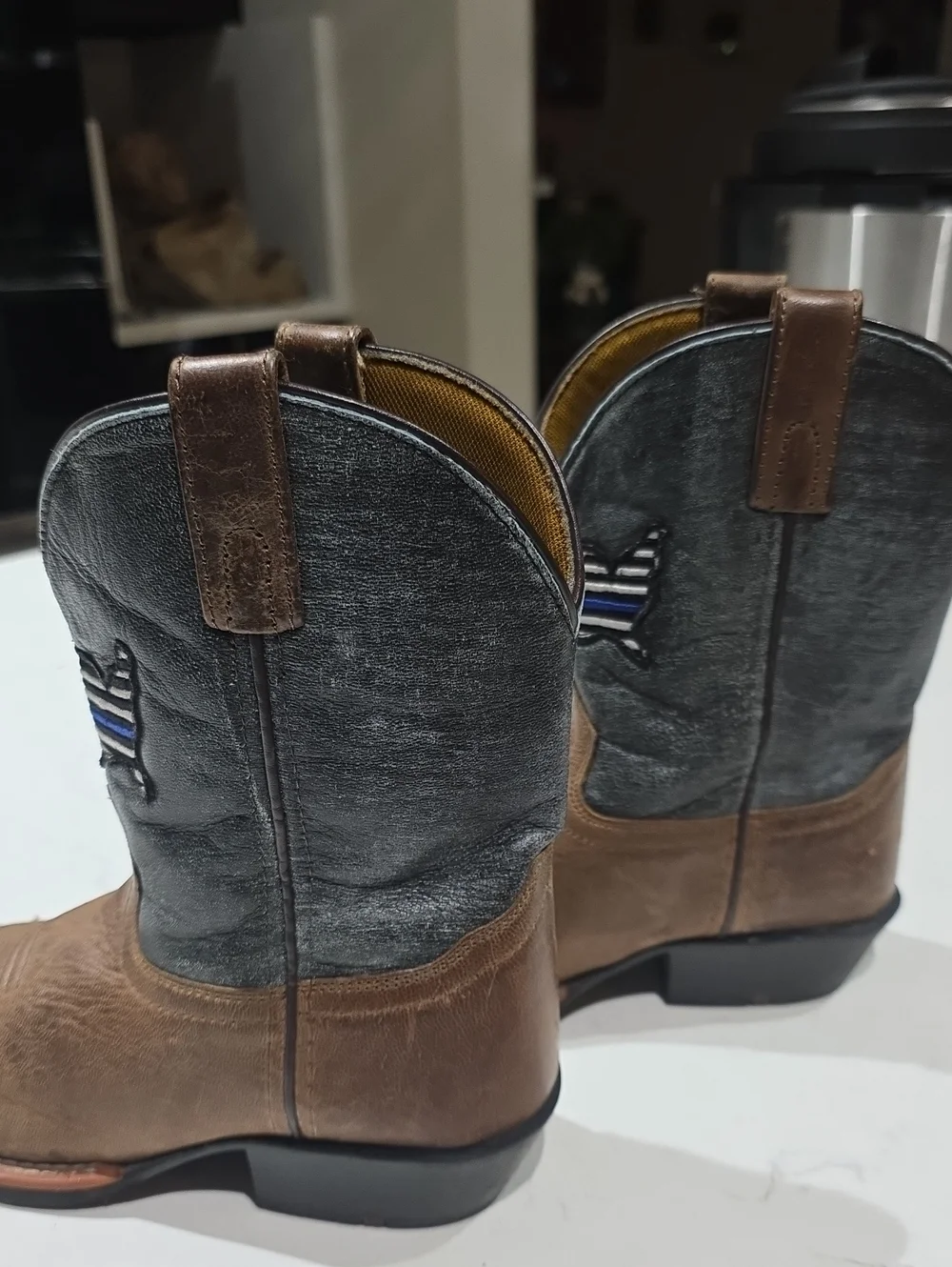 Don Post Children  Brown & Blue Western Boots   Size 2.5